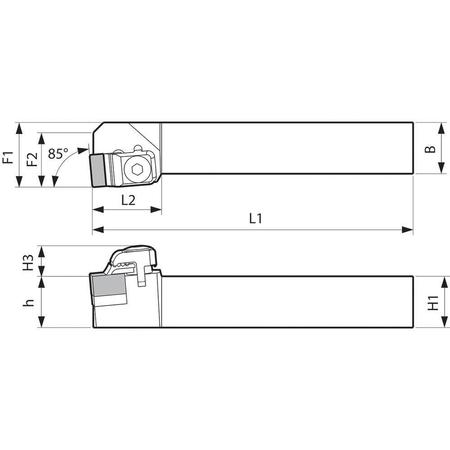 KYOCERA Turning Toolholder, CSYNR 2525M12 CSYNR2525M12