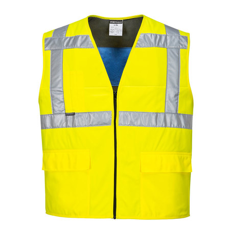 PORTWEST Hi-Vis Cooling Vest, Med CV02
