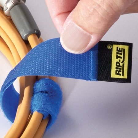 Rip-Tie Reusable Strap, Blue, 1"x9", PK100, Package quantity: 100 H-09-100-BU