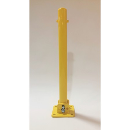 POST GUARD Collapsible Bollard, 3"X36", Yellow COLLAPSIBLE 110-336