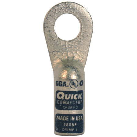 QUICKCABLE Crimp Lug, 1 Gauge, 3/8", PK5 4801-005F