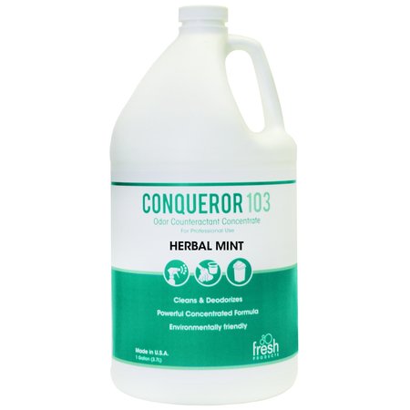 CONQUEROR 103 Liq, Odor Counteractant, Herbal Mint, PK4 103G
