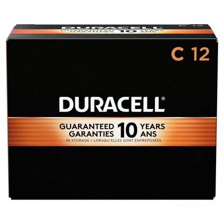 DURACELL Coppertop C Alkaline Battery, 1.5V DC, 12 Pack MN1400
