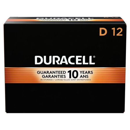 Duracell Coppertop D Alkaline Battery, 1.5V DC, 12 Pack MN1300