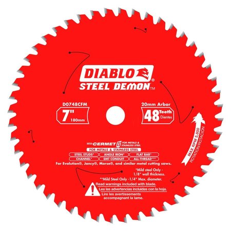 DIABLO Tooth Steel Demon Cermet II Saw Blade (2 D0748CFM