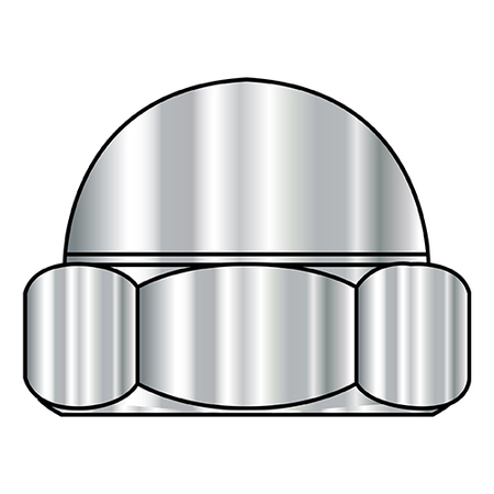 ZORO SELECT Cap Nut, M5-0.80, Stainless Steel, 10 mm H, 3000 PK M5D1587A2