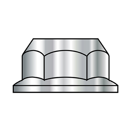 ZORO SELECT Flange Nut, M5-0.80, 18-8 Stainless Steel, Not Graded, Plain, 8 mm Hex Wd, 2500 PK M5D6923316