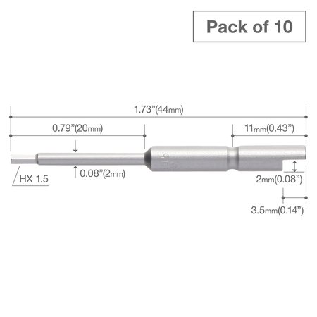 Vessel Precision Bit Halfmoon-Shank 4mm, PK10 D71H15244