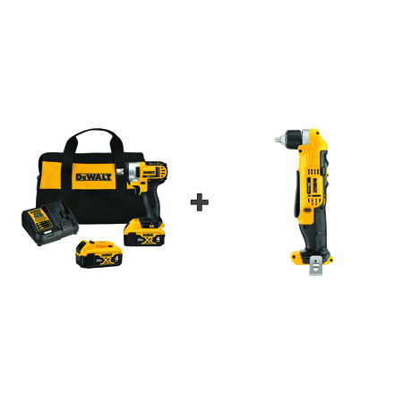 Dewalt Cordless Impact  Kit w/Rt Angle Drill DCF887M2/DCD740B