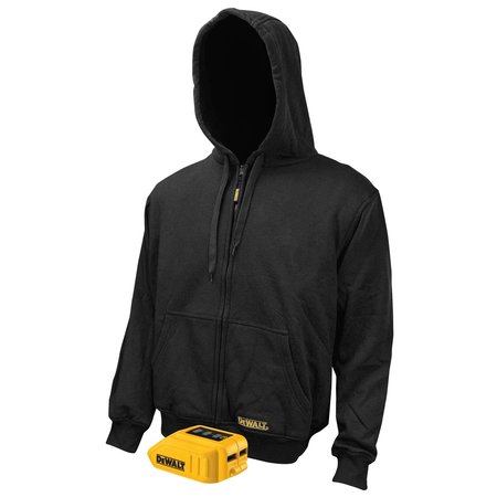 Dewalt 20 V, Heated Hoodie, Men's, Black, 3XL DCHJ067B-3XL