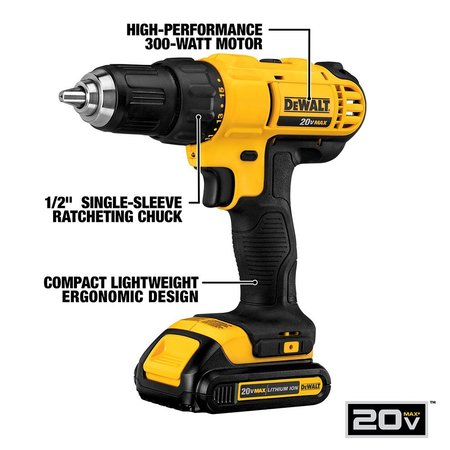 Dewalt Cordless CombInation Kit, 20.0V, 2 Tools DCK240C2