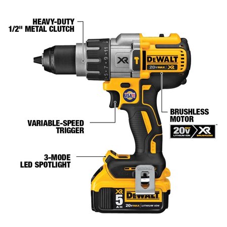 Dewalt Cordless CombInation Kit, 4.0Ah, DEWALT 20V XR DCK299M2