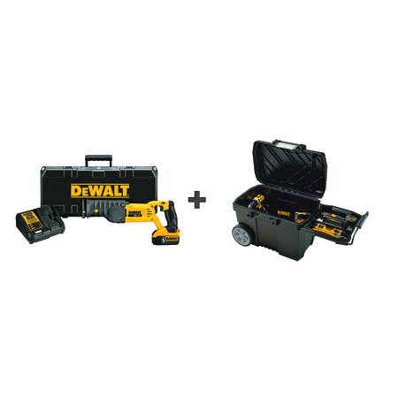 DEWALT Cordless Recip Saw Kit w/Storage Box DCS380P1/DWST33090
