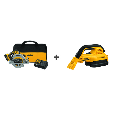 DEWALT Cordless Circular Saw Kit w/ Vacuum DCS570P1/DCV517B