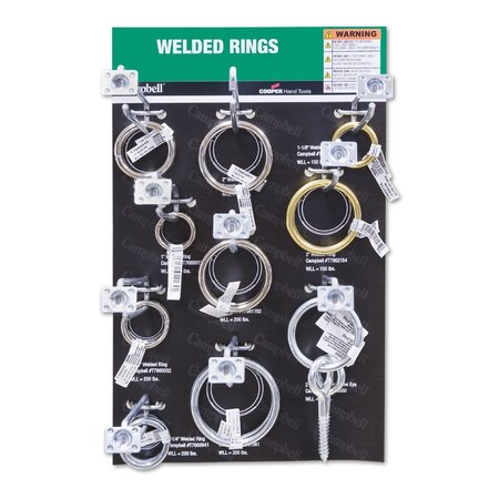 CAMPBELL CHAIN & FITTINGS Displaywelded Rings DD0720174