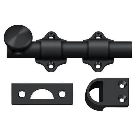 DELTANA Dutch Door Bolt, Heavy Duty Black 4" DDB425U19