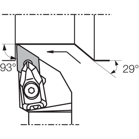 Kyocera Turning Toolholder, DDJNL 2020K1506 DDJNL2020K1506