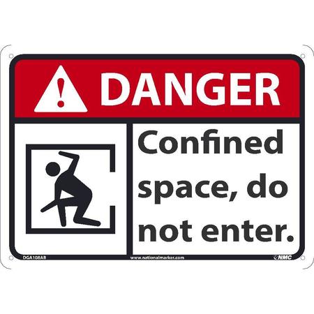 NMC Danger Confined Space No Enter Sign DGA108AB