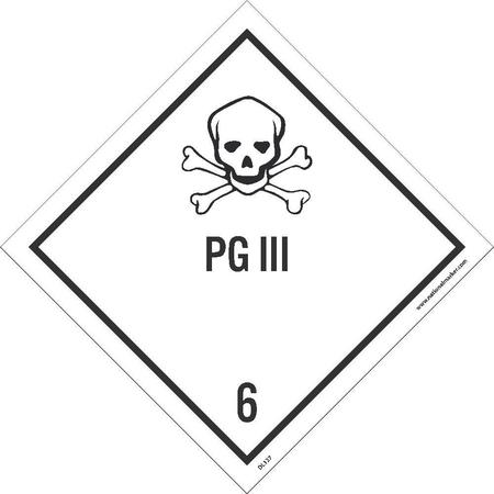 NMC Pg Iii 6 Dot Placard Label DL127ALV