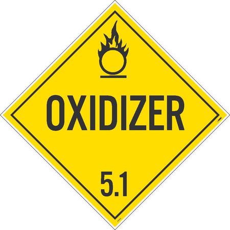 NMC Placard, Oxidizer 5.1, 10.75x10.75, Ps V DL14P