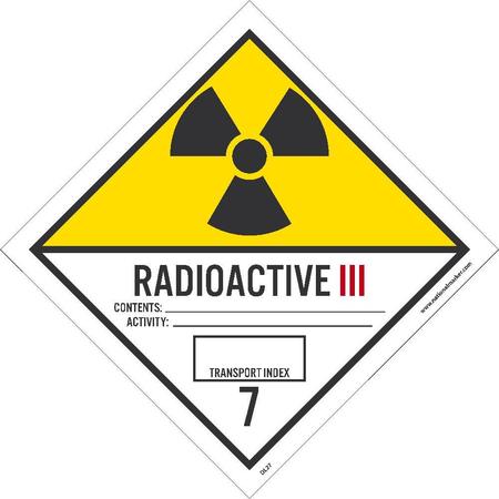 NMC Radioactive Iii Label DL27ALV