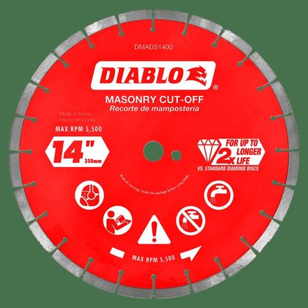 DIABLO Diamond Segmented Masonry Cut-Off Discs DMADS1400