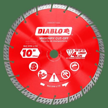 DIABLO Diamond Segmented Turbo Rim Masonry Cut- DMADST1000