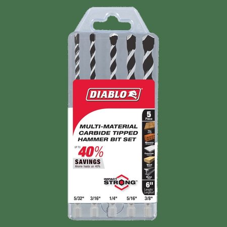 Diablo Multi-Material Carbide Tipped Hamme, PK5 DMAMM1190-S5