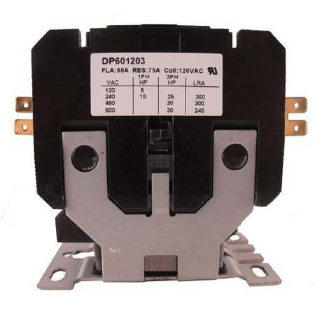 SUPCO Contactor, 60A, 120V, 3 Pole DP601203