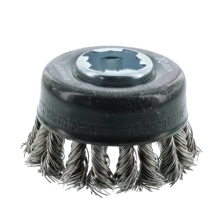 Diablo X-LOCK Stainless Steel Knot Cup Brush, 2 DPB275XKCS01F