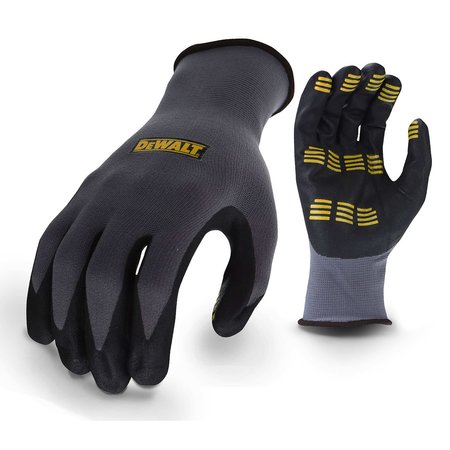 Dewalt Foam Nitrile Coated Gloves, Palm Coverage, Black/Gray, XL, PR DPG76XL