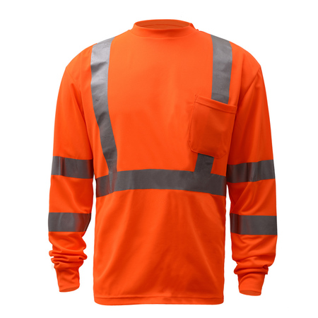 GSS SAFETY Moisture Wicking Lng Slv Safety T-Shirt 5503-TALL 2XL