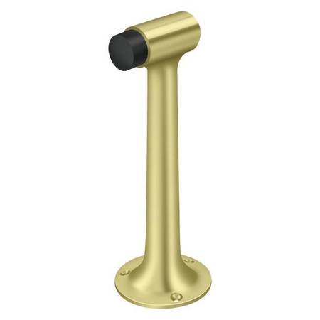 Deltana Floor Mount, 8" Heavy Duty Bumper Bright Brass DSF800U3