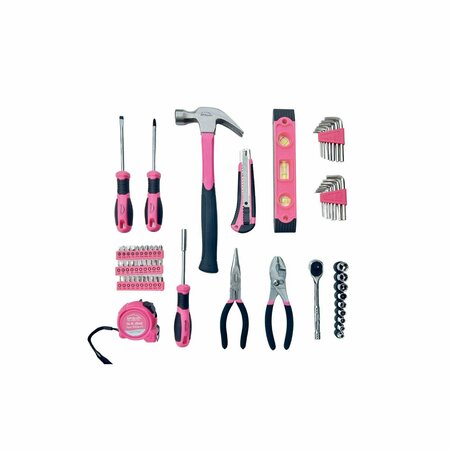 Apollo Tools Household Tool Kit, 65 Pieces, Pink DT0001P