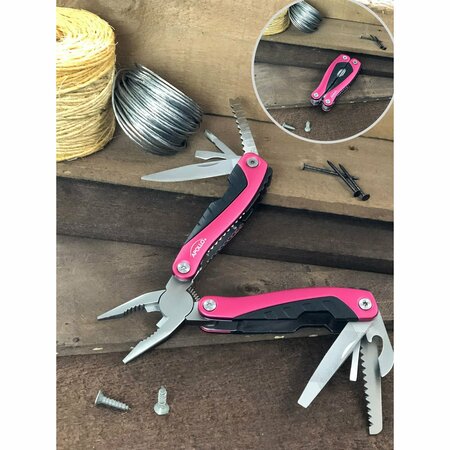 Apollo Tools Multitool Pliers, 14 In 1, Pink DT5015P