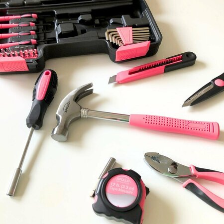 Apollo Tools 39 Piece General Tool Set - Pink DT9706P