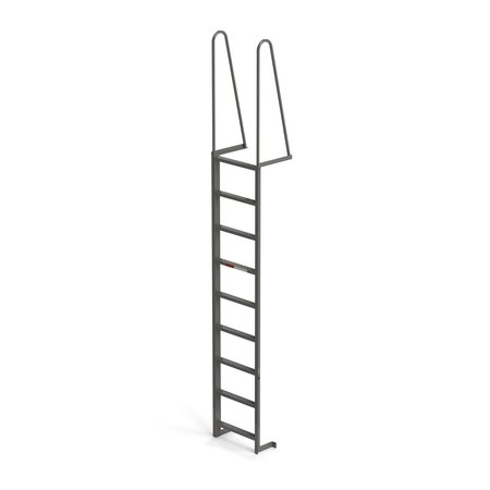 EGA PRODUCTS Fixed Dock Ladder, Walk Through, 9 Steps, Top Step Height 8'6", Overall Length 12' MDT09
