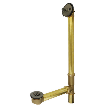 KINGSTON BRASS DTL1185 18" Trip Lever Waste & Overflow with Grid DTL1185