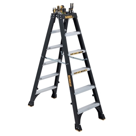 Dewalt 10 ft Fiberglass Twin Stepladder, 300 lb Capacity DXL3030-10