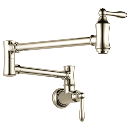 DELTA Traditional Wall Mount Pot Filler 1177LF-PN