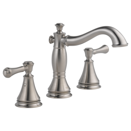 DELTA 3-hole 6-16" installation Hole Widespread Lavatory Faucet, Stainless 3597LF-SSMPU