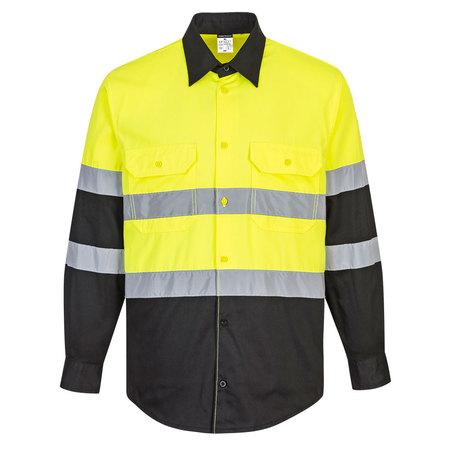 PORTWEST Hi-Vis Work Shirt S/S, XL E067