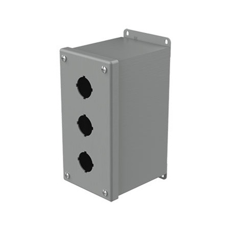 NVENT HOFFMAN Mild Steel Pushbutton Enclosure, 8 in H, 4-3/4 in D E3PBX