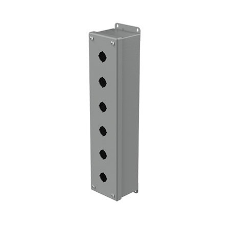 NVENT HOFFMAN Mild Steel Pushbutton Enclosure, 14-3/4 in H, 2-3/4 in D E6PBGVL