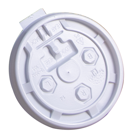 EMPRESS Flat Lid For 10-20oz, Paper Cup, White, 1000pcs EFHCL-1020-W