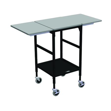 IRSG Sm Mobile Work Table-Drop Lves & Bottom Shelf ERGO-27-K2