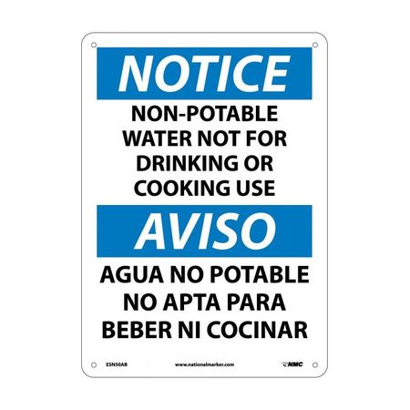 NMC Notice Non-Potable Water Sign - Bilingual, ESN50AB ESN50AB