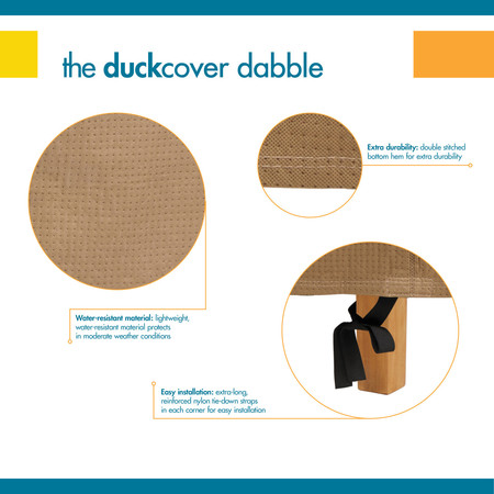 Duck Covers Essential Latte Patio Rectangle Table Set Cover, 96"x64"x32" ETO09664