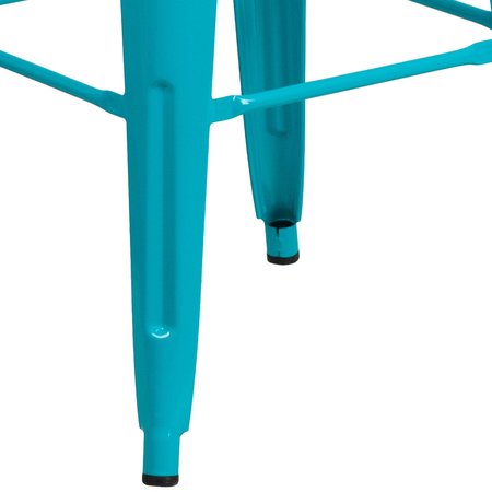 Flash Furniture 30" High Backless Crystal Teal-Blue Barstool ET-BT3503-30-CB-GG