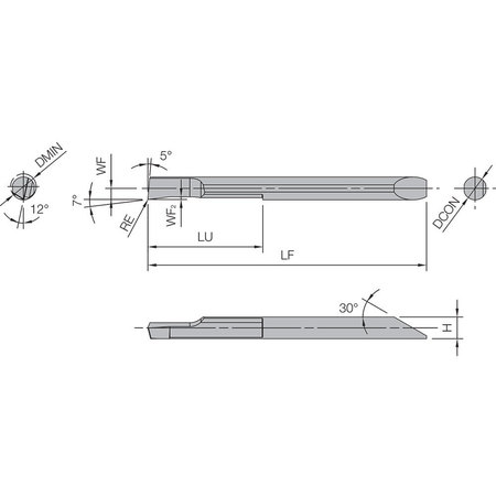 Kyocera Micro Bar, for Steel Boring EZBR020017005NBPR1225